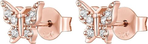 Pavoi 14k Gold Plated Plated Stud أقراط للنساء - أقراط الفضة الاسترليني مع الزركونيا المكعب - هدايا البرق السماوية والقمر والنجم والذهبي المجوهرات الذهبية in Kuwait