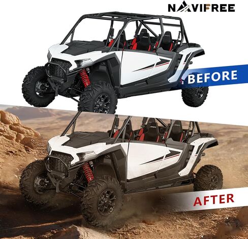 انزلاقات الصخور | كيكرز الأشجار مناسبة لـ Polaris RZR XP 1000 2024 2025 | 4 مقاعد | طلاء مسحوق مقاوم | التثبيت التثبيت in Kuwait