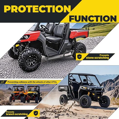 قضبان Nerf Rock Sliders متوافقة مع 2016 Up Can-Am Defender HD 5/HD 8/HD 10 (2 باب) Kickers Highted Duty Steel Black Powder in Kuwait
