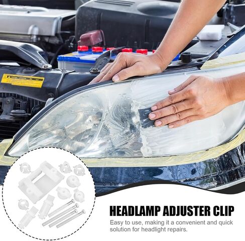 Car Headlight Adjustment Screw Repair Kit Bush Clip Universal Fit Sturdy Plastic Iron Precision Adjustment in Saudi Arabia