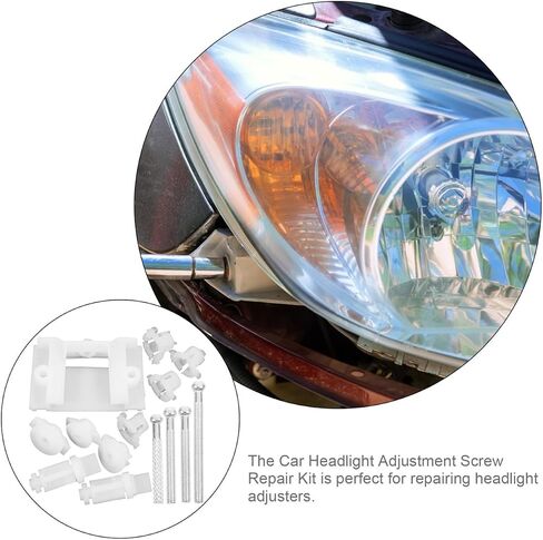 Car Headlight Adjustment Screw Repair Kit Bush Clip Universal Fit Sturdy Plastic Iron Precision Adjustment in Saudi Arabia