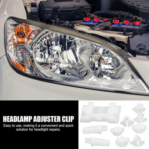 Car Headlight Adjustment Screw Repair Kit Bush Clip Universal Fit Sturdy Plastic Iron Precision Adjustment in Saudi Arabia