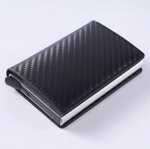 1Pack محفظة الحد الأدنى للرجال مع مقطع المال أو حزام نقدي - RFID حظر المحفظة المعدنية للرجال - محفظة حامل البطاقة المقاومة للخدش - محفظة الجيب الأمامي للرجال ، الأسود in Saudi Arabia