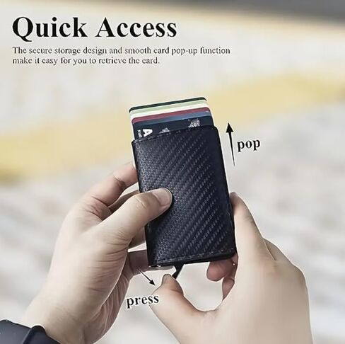 1Pack محفظة الحد الأدنى للرجال مع مقطع المال أو حزام نقدي - RFID حظر المحفظة المعدنية للرجال - محفظة حامل البطاقة المقاومة للخدش - محفظة الجيب الأمامي للرجال ، الأسود in Saudi Arabia