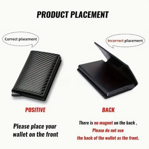 1Pack محفظة الحد الأدنى للرجال مع مقطع المال أو حزام نقدي - RFID حظر المحفظة المعدنية للرجال - محفظة حامل البطاقة المقاومة للخدش - محفظة الجيب الأمامي للرجال ، الأسود in Saudi Arabia