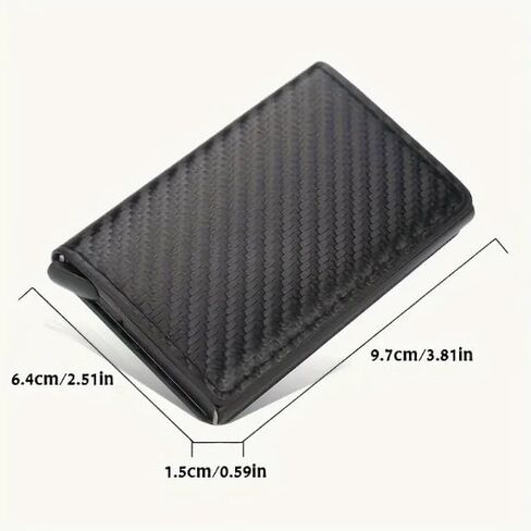 1Pack محفظة الحد الأدنى للرجال مع مقطع المال أو حزام نقدي - RFID حظر المحفظة المعدنية للرجال - محفظة حامل البطاقة المقاومة للخدش - محفظة الجيب الأمامي للرجال ، الأسود in Saudi Arabia