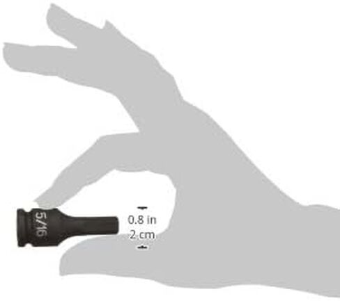 Grey Pneumatic (1910F) 3/8" Drive x 5/16" Hex Driver Socket , Black in Saudi Arabia