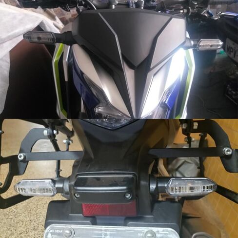 Motorcycle Front or Rear Turn Signal Indicators Compatible with Honda NC700/750 S/X/DCT CTX700 N/DCT CBR 650F/500R/400R/600RR CB 650F/400F/500F/400X/500X (Smoke) in Saudi Arabia