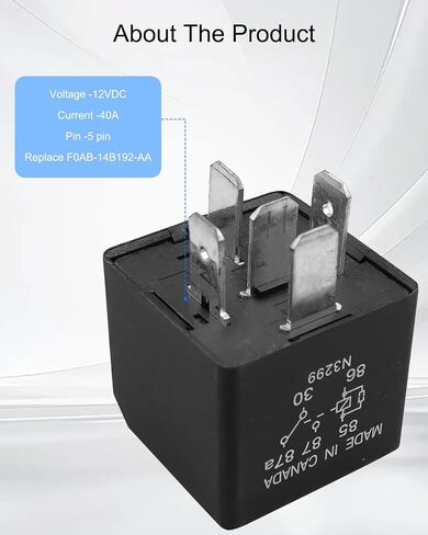 5-Pin Relay Fit for Ford Replace P6SDT FOAB-14B192-AA, 40A 12VDC Electrical System Relay in Saudi Arabia