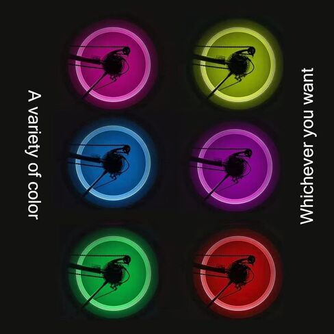Set of 4 Attractive Car Wheel LED Lights in Dark Motocycle Bike Bicycle Light Tire Valve Cap Decorative Lantern Tire Valve Cap Flash Spoke Neon Lamp(Pink) in Saudi Arabia