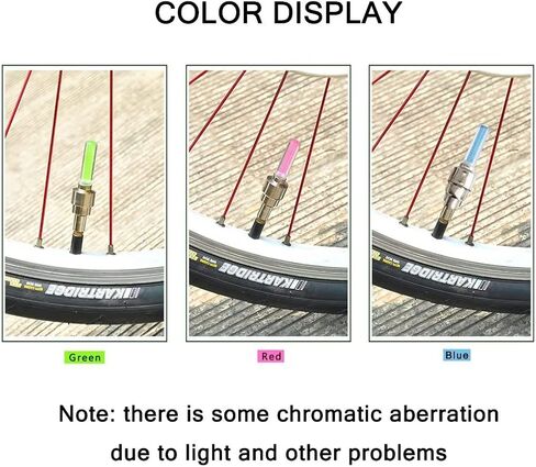 Set of 4 Attractive Car Wheel LED Lights in Dark Motocycle Bike Bicycle Light Tire Valve Cap Decorative Lantern Tire Valve Cap Flash Spoke Neon Lamp(Pink) in Saudi Arabia