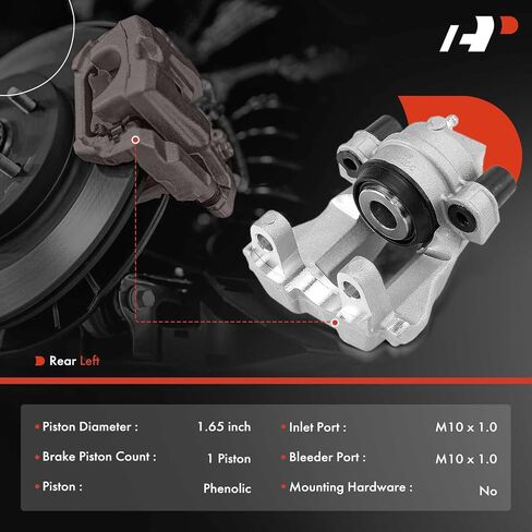 A-Premium Disc Brake Caliper Assembly Without Bracket Compatible with Select Mercedes-Benz Models - E320 2003-2005/2007-2009, E350 2006, E500 2005-2006, SL500 2003-2006 - Rear Driver and Passenger in Saudi Arabia
