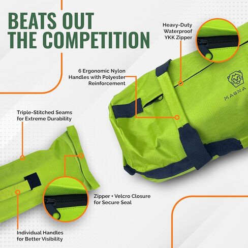 Sandbag Workout Bag - Adjustable Sand Bags for Weight Training | Heavy Duty Equipment - 1 Outer Workout Sandbag, 3 Inner Sandbags, and 1 Soft Kettlebell in Saudi Arabia