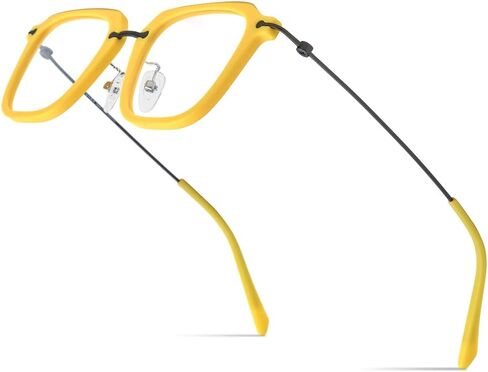 أسيتات نظارات التيتانيوم إطار الرجال 2024 New Square Eyeglasses نظارات النظارات F85843 in Kuwait
