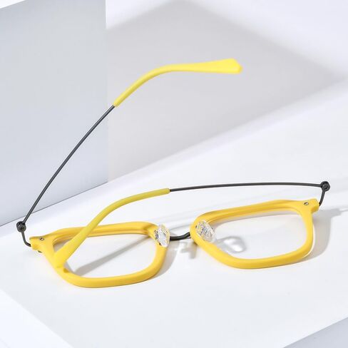 أسيتات نظارات التيتانيوم إطار الرجال 2024 New Square Eyeglasses نظارات النظارات F85843 in Kuwait