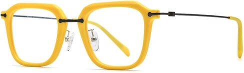 أسيتات نظارات التيتانيوم إطار الرجال 2024 New Square Eyeglasses نظارات النظارات F85843 in Kuwait