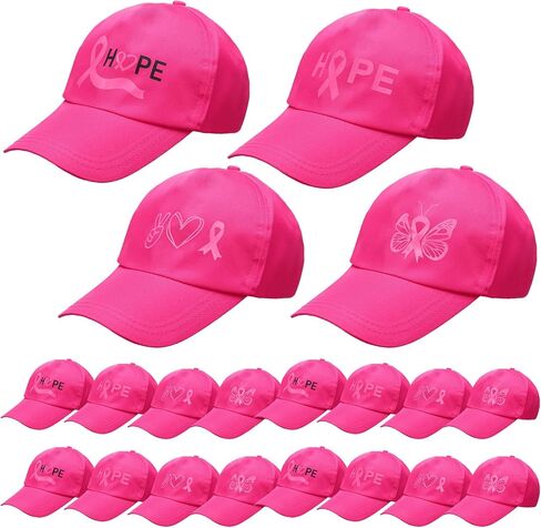 Hercicy 20 PCS Thervice Cancer Awayball Hats للنساء الوقاية من الانتحار قبعات البيسبول القبعات للجنسين القابلة للتعديل in Kuwait