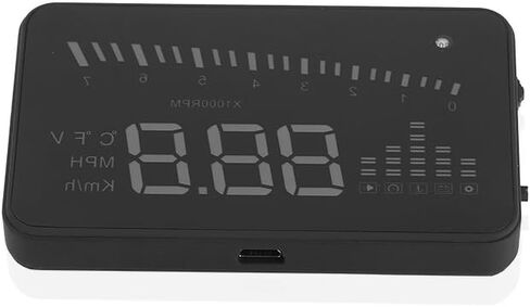 3'' Car HUD Head-Up Display Colorful Dashboard Projector Speed Warning System with OBDII/EUOBD Interface Vehicle Speed MPH/KPM Car Electrical Supplies GPS Heads Up Display for Cars in Saudi Arabia