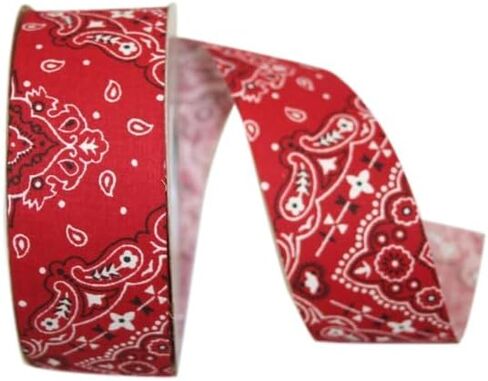 Reliant Ribbon Bandana West Ribbon, 7/8 Inch X 20 Yards, Red in Saudi Arabia