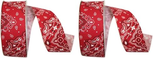 Reliant Ribbon Bandana West Ribbon, 7/8 Inch X 20 Yards, Red in Saudi Arabia