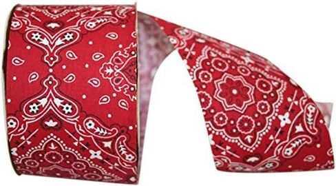 Reliant Ribbon Bandana West Ribbon, 7/8 Inch X 20 Yards, Red in Saudi Arabia