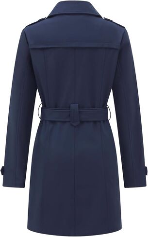 KVE Women's Trench Coat Double Breadged Classic Long Coat Fashion Outerwear in Kuwait