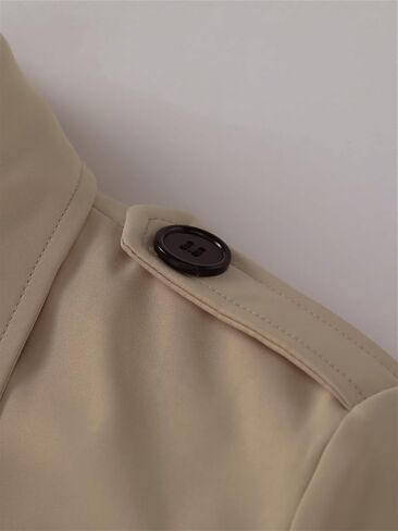 KVE Women's Trench Coat Double Breadged Classic Long Coat Fashion Outerwear in Kuwait