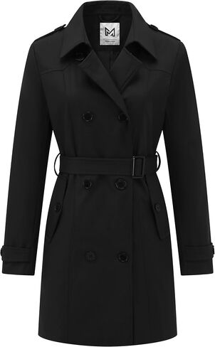 KVE Women's Trench Coat Double Breadged Classic Long Coat Fashion Outerwear in Kuwait