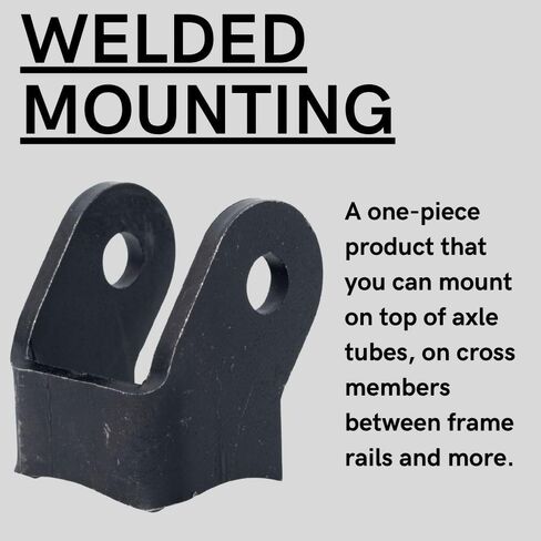 2 Pcs Shock Bracket, Heavy-Duty Shock Absorber, Black Curved Design for Off-Road Trailers (Bending Shock mounts) in Saudi Arabia