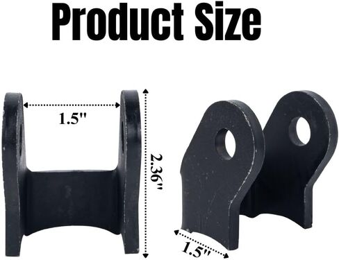 2 Pcs Shock Bracket, Heavy-Duty Shock Absorber, Black Curved Design for Off-Road Trailers (Bending Shock mounts) in Saudi Arabia