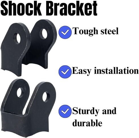 2 Pcs Shock Bracket, Heavy-Duty Shock Absorber, Black Curved Design for Off-Road Trailers (Bending Shock mounts) in Saudi Arabia