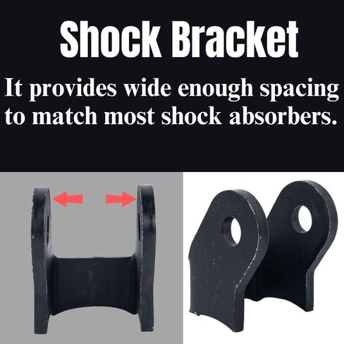 2 Pcs Shock Bracket, Heavy-Duty Shock Absorber, Black Curved Design for Off-Road Trailers (Bending Shock mounts) in Saudi Arabia