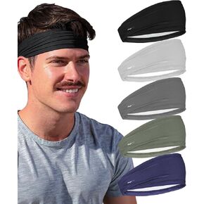 Sport Headbands for Men & Women - Sweat-Wicking Workout & Running Head Bands - Exercise Sweat Band for Workout, Basketball, Tennis, Cycling, Yoga in Saudi Arabia