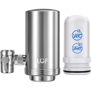 مرشحات بديلة ACF لفلتر تثبيت الصنبور LCF، ألياف الكربون النشطة المتقدمة (ACF)، تقلل الكلور (الطعم والرائحة)، الرصاص، تدوم حتى 6 أشهر (4 عبوات) in Kuwait