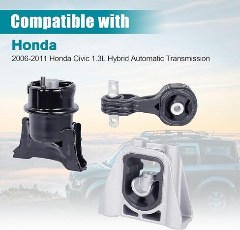 Engine Motor & Transmission Mount Kit 4pcs Compatible with Fits 2007-2008 Honda L4 1.5L Replace A4541 AM500 A4552 A4538 in Kuwait