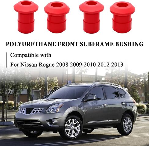Replaces 54466-JD000 54467-BR00A Polyurethane Front Subframe Bushing Compatible With Nissan Rogue 2008-2013 Front & Rear Sub Frame Bushing Kit Red 4Pcs in Saudi Arabia