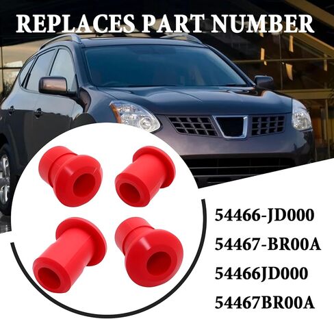 Replaces 54466-JD000 54467-BR00A Polyurethane Front Subframe Bushing Compatible With Nissan Rogue 2008-2013 Front & Rear Sub Frame Bushing Kit Red 4Pcs in Saudi Arabia