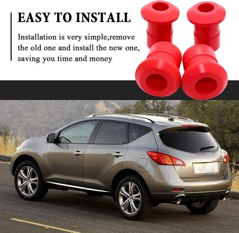 Replaces 54466-JD000 54467-BR00A Polyurethane Front Subframe Bushing Compatible With Nissan Rogue 2008-2013 Front & Rear Sub Frame Bushing Kit Red 4Pcs in Saudi Arabia