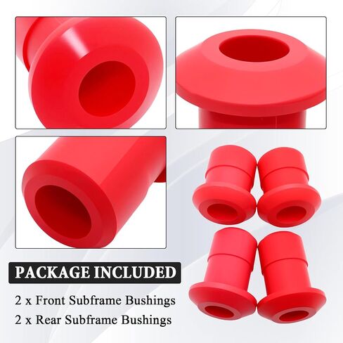 Replaces 54466-JD000 54467-BR00A Polyurethane Front Subframe Bushing Compatible With Nissan Rogue 2008-2013 Front & Rear Sub Frame Bushing Kit Red 4Pcs in Saudi Arabia