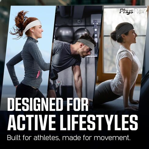 Sport Headbands for Men & Women - Sweat-Wicking Workout & Running Head Bands - Exercise Sweat Band for Workout, Basketball, Tennis, Cycling, Yoga in Saudi Arabia