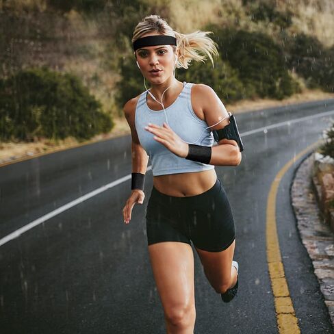 yolev 3pieces sweatband set ، عصابة الرأس الرياضية والمعصم ، مجموعة من عصابة رأس واحدة و 2 معصم ، للرجال والنساء الرياضيين ، باللونين الأسود والنيون الأخضر ، مقاس واحد (أخضر فاتح) in Kuwait