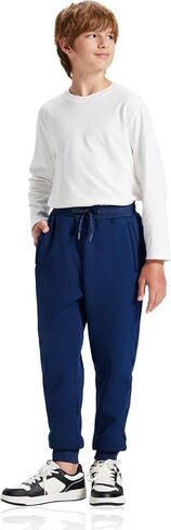 Unisex Boys Girls Sherpa Lined Fleece Sweatpants Jogger Pants Active Athletic Casual Winter Warm in Saudi Arabia