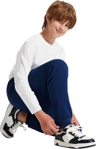 Unisex Boys Girls Sherpa Lined Fleece Sweatpants Jogger Pants Active Athletic Casual Winter Warm in Saudi Arabia
