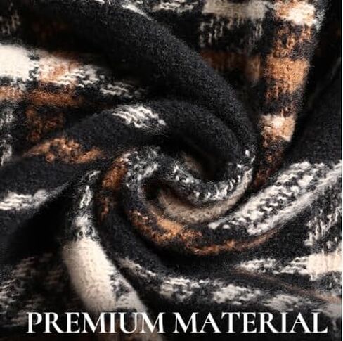 Winter Scarf for Women, Fashion Plaid Blanket Scarves with Fringe, Long Soft Scarf Shawl Wraps in Kuwait