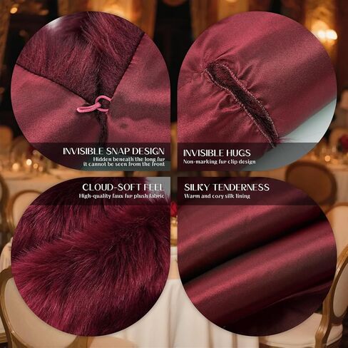 Faux Fur Shawl, Women's Long Cloak for Wedding Party Festive Celebrations Winter Clothing Decor in Kuwait