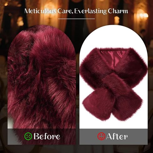 Faux Fur Shawl, Women's Long Cloak for Wedding Party Festive Celebrations Winter Clothing Decor in Kuwait
