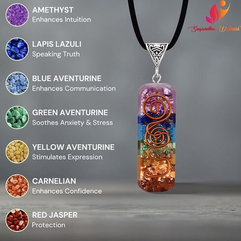Labradorite Hexagon Healing Crystal Necklace - Inner Magic & Protection. Balance, Positivity & Luck in Saudi Arabia
