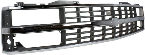 استبدال أجزاء السيارات للشبكة لعام 1988-93 Chevy C K 1500 قذيفة كروم مع إدراج أسود مزدوج المصباح mod_fdrx868-29798 in Saudi Arabia