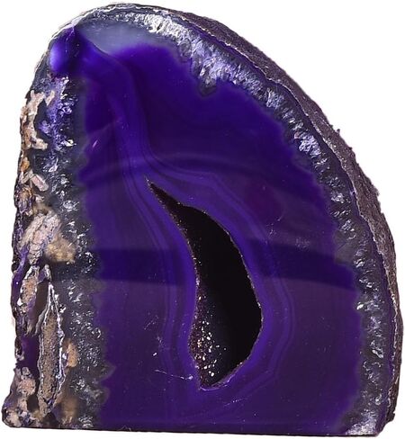 Amoystone Teal Agate Geode Decor ، Natural Vis Crystal Rock للشفاء ، حجر غير منتظم صغير لغرفة النوم ، المكتب ، المكتب (1-1.5 رطل) in Saudi Arabia
