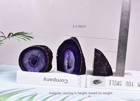 Amoystone Teal Agate Geode Decor ، Natural Vis Crystal Rock للشفاء ، حجر غير منتظم صغير لغرفة النوم ، المكتب ، المكتب (1-1.5 رطل) in Saudi Arabia